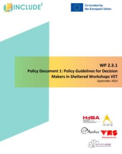 The cover of policy document