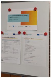 University of Applied Labour Studies (HdBA). Timetable, agenda and welcoming poster of the meeting